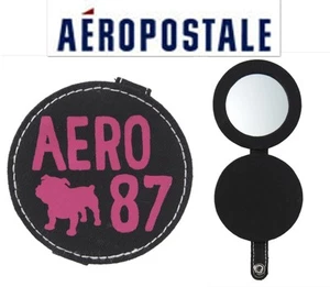 NWT Aeropostale Round Black / Pink Snap Closure Mirror Super Cute New!! - Picture 1 of 2