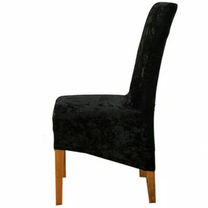 Crushed Velvet Dining Chair Covers Stretchable Protective Slipcover Home Decor S - Picture 1 of 26