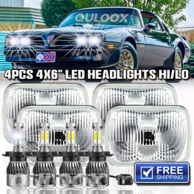 4pcs 4x6" LED Headlights Fit Pontiac Firebird Trans AM 1977 1978 1979 1980 1981 Foto 1 de 4