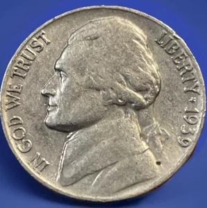 1939 5C Jefferson Nickel. JN-009 - Picture 1 of 3