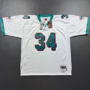 100% Authentic Ricky Williams Mitchell Ness 2002 Miami Dolphins Jersey 52 2XL - Picture 1 of 6