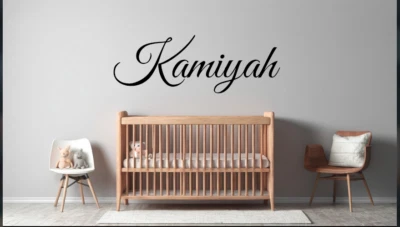 Personaliza tu nombre para bebé - Calcomanía de pared para decoración de dormitorio en casa Foto 1 de 3