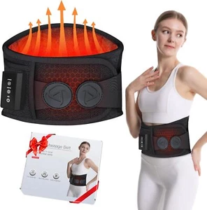 Cordless Heating Pad Massager for Back Pain Relief, Portable Lower Back Massager - Picture 1 of 6