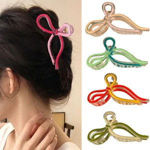 Large Bow Knot Barrette Hair Clip Ribbon Tie Design Hairpin Hair Accessories X - Picture 1 of 13