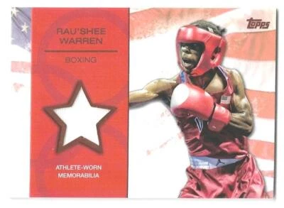 RARE 2012 TOPPS OLYMPIC RAU'SHEE WARREN BRONZE RELIC CARD 32/75 USA BOXING GREAT - Image 1 of 2