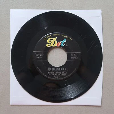 JIMMIE RODGERS THE WORLD I USED TO KNOW/I FORGOT MORE THAN..VINYL 45 VG 17-93 - Image 1 of 2