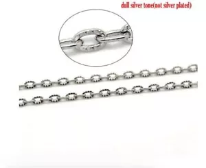 10Meters Silver Color Chain Bracelet Necklace Link Chains DIY Jewelry Findings - Picture 1 of 12