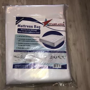 2-Pack Heavy Duty 5 Mil Thick Mattress Moving/ Storage Bags, Queen Size - Picture 1 of 1
