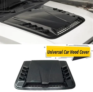 Carbon Fiber Look Plastic Car Hood Scoop Fake Air Flow Intake Vent Covers Trim - Picture 1 of 6