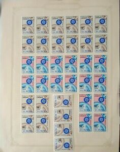  TURKEY 1967 EUROPA STAMPS ON EXHIBITION SHEET BLOCKS TOTALY 36  UNUSED 
