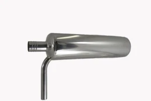 2 x Schalldämpfer BE124 Boxermotor, Auspuff, Muffler, Resonanzdämpfer, Edelstahl - Bild 1 von 2