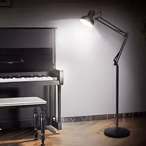Room Lamp Standing Standard Living Free Reading Lighting Floor Adjustable Light - Picture 1 of 14