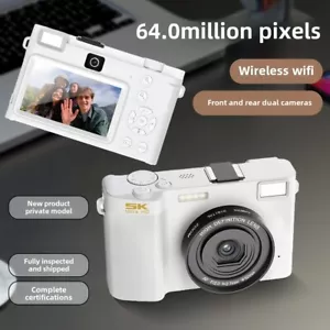 Digital Camera, 4k Cameras for Photography Video,WiFi with Flash, Front and Rear - Picture 1 of 24