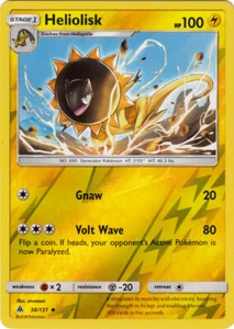 Pokemon - Heliolisk - 38/131 - Uncommon - Reverse Holo - Sun & Moon Forbidden Li - Picture 1 of 1