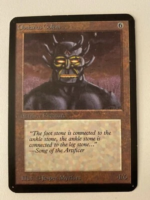 Magic the Gathering MTG Alpha OBSIANUS GOLEM NM- (Beta Bob) - Image 1 of 2