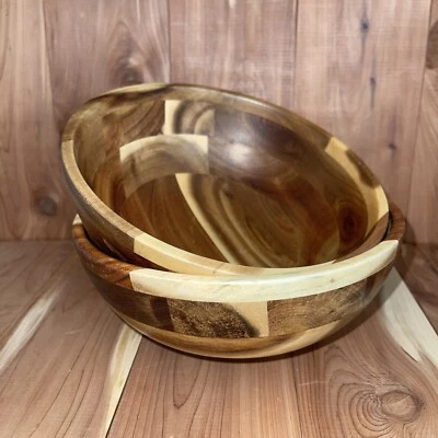 "Ensaladera de bambú Lipper International, marrón 7""" Foto 1 de 4