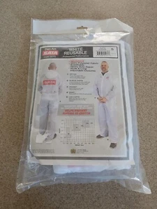 SATA Dan-Am 530052W Paint Suit, Small, White, Elastic Waist Coverall (NEW) - Picture 1 of 2