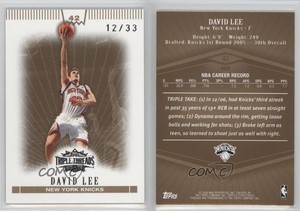 2007-08 Topps Triple Threads Gold /33 David Lee #42