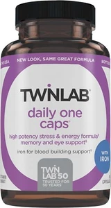 Twinlab Daily One Caps with Iron - Zinc, B Vitamins, and More - 60 Capsules - Picture 1 of 7