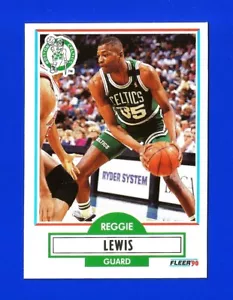 1990-91 Fleer Basketball #11 Reggie Lewis NRMINT + Boston Celtics (SB1) - Bild 1 von 2