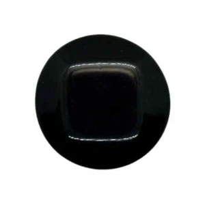BLACK GEOMETRIC SHANK COAT BUTTONS 32mm - Picture 1 of 2