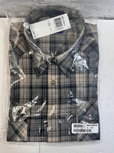 Pendleton Herren Wolle Austin Hemd LX braun grau kariert Perlen Druckknopf NEU - Bild 1 von 10