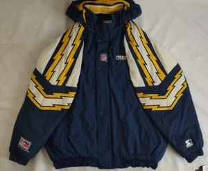 VTG  STARTER PRO LINE SAN DIEGO CHARGERS FULL ZIPP WITH HOOD WINTER JACKET SZ XL - Picture 1 of 11