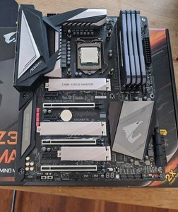 Z390 AORUS MASTER + I9 9900k + 32 Go de RAM DDR4 CL16 3200 MHz | Emballage d'origine - Photo 1/10