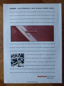5/1996 PUB RAYTHEON NORTHROP GRUMMAN AGM-137 JASSM MISSILE ORIGINAL AD - Imagen 1 de 1