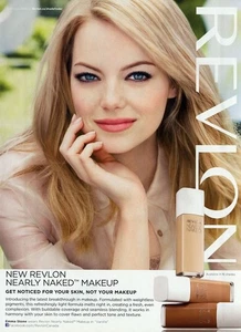 2013 Revlon Emma Stone makeup 1-page MAGAZINE AD - Picture 1 of 1
