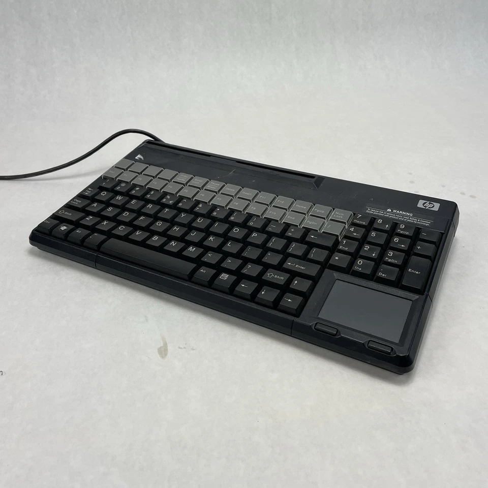 HP SPOS Programable Black Wired USB Keyboard Mouse POS G86-62411EUAISA - Image 1 of 4