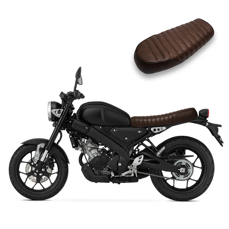Sitzbank für Cafe-Racer oder Scrambler Umbau Craftride Flat braun - Bild 1 von 4