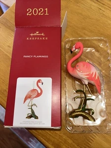 2021 Hallmark FANCY FLAMINGO Ornament Beauty of the Birds New In Box - Picture 1 of 1
