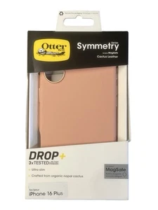 OtterBox Symmetry Case For iPhone 16 Plus Cactus Leather Pink Mag Safe New Slim - Zdjęcie 1 z 3