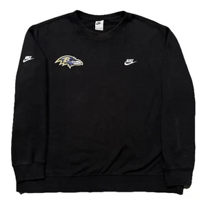 Nike Baltimore Ravens Sweatshirt mit Rundhalsausschnitt. Herren 2XL. Schwarz. NFL. - Bild 1 von 14