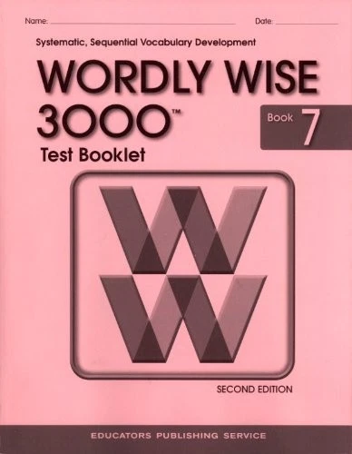 TEST BOOKLET FOR WORDLY WISE 3000, BOOK 7 By Kenneth Hodkinson & Mint - Image 1 of 1