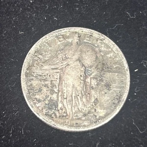 SASA 1917 Type 1 Standing Liberty Quarter Solid Bold Date Reverse Scratch - Picture 1 of 4