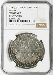 1839/7NG República Centroamericana 8 Reales NGC XF Detalles - MA/BA - Imagen 1 de 4