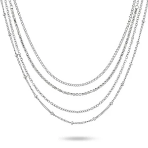 Collana MYA BOCCADAMO scintille Multi Filo Tennis Cristalli Bianchi SV/GR01 - Foto 1 di 4