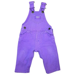 VTG OshKosh B'Gosh Vestbak Purple Overalls Toddler 24 Months Made In USA - Picture 1 of 12