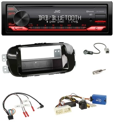 JVC Bluetooth USB DAB Lenkrad Autoradio für Kia Soul 2016-2019 piano - Bild 1 von 4