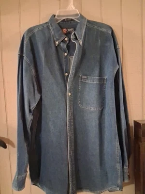 Camisa vaquera de manga larga con botones grande Chaps Ralph Lauren para hombre  Foto 1 de 4