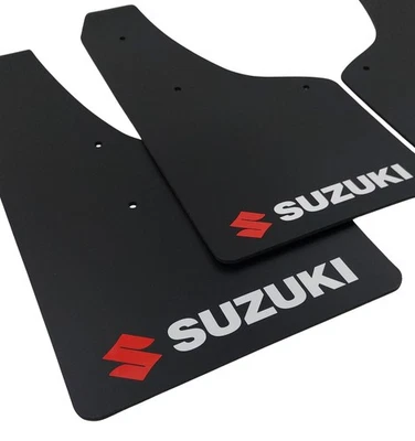 Suzuki Swift Sport 17-23 ZC33S Mudflaps & Fixings 4mm PVC Gloss Black RALLYFLAPZ - Image 1 of 4