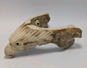 Alaska geschnitztes Walross Krippenbrett - Bild 1 von 10