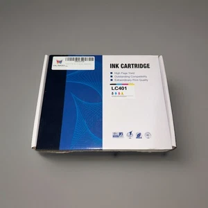 Cartucce di inchiostro LC401 XL da 4 pezzi per Brother MFC-J1010DW J1012DW J1170DW - 500 pagine - Foto 1 di 1