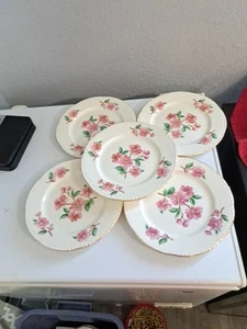 Vintage 1950er Homer Laughlin China "Apfelblüte" Set/5 Mittagessen Teller USA  - Bild 1 von 3