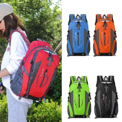 Waterproof Backpack Bag Camping Walking Hiking Outdoor Travel Rucksack Man Women - Image 1 of 4