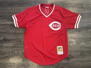 Johnny Bench Jersey Mitchell & Ness Cincinnati Reds #5 Cooperstown 40 Medium - Picture 1 of 4