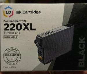 LD BLACK Tintenpatrone - Kompatibel 220XL (T220XL120) Hohe Kapazität WF-3620 WF-2630 - Bild 1 von 5