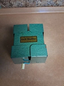 Vintage Ely Culbertson Canasta Shuffler Uses 2.25" x 3.5" Cards Bridge Green 50s - Picture 1 of 6